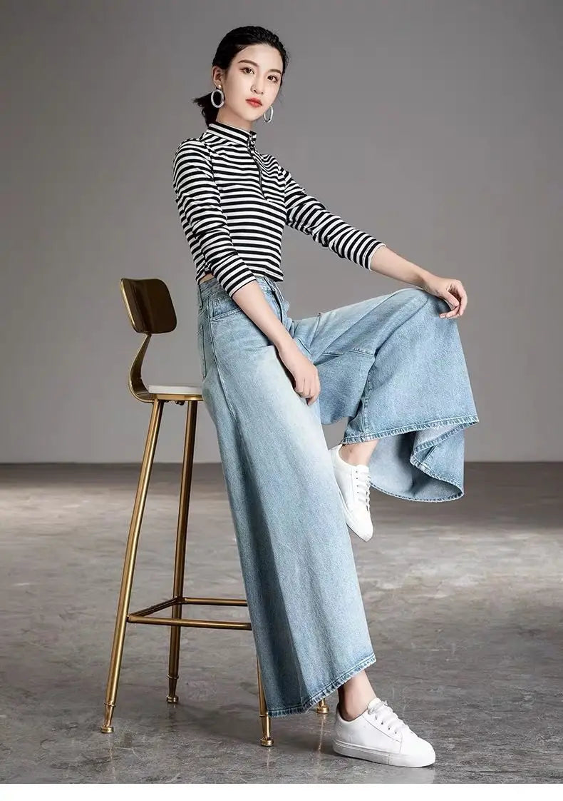 Baggy Jeans High Waist Women's Pants Newjeans Wide Summer Elegant Woman Aestethic Vintage Clothes 90s Korean Clothing Y2k Jean
