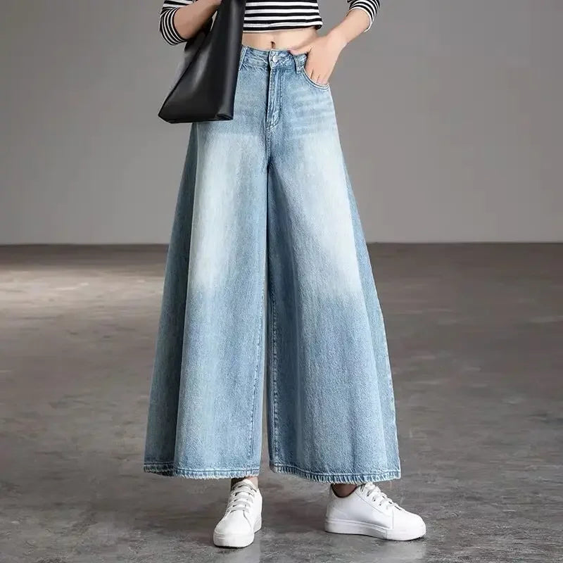 Baggy Jeans High Waist Women's Pants Newjeans Wide Summer Elegant Woman Aestethic Vintage Clothes 90s Korean Clothing Y2k Jean