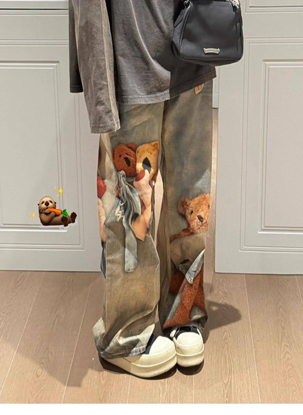 Women's Baggy Print Jeans Denim Pants Harajuku Cowboy Tie Dye High Street Y2k Jeans Stylish Design New