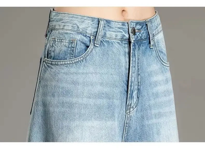 Baggy Jeans High Waist Women's Pants Newjeans Wide Summer Elegant Woman Aestethic Vintage Clothes 90s Korean Clothing Y2k Jean