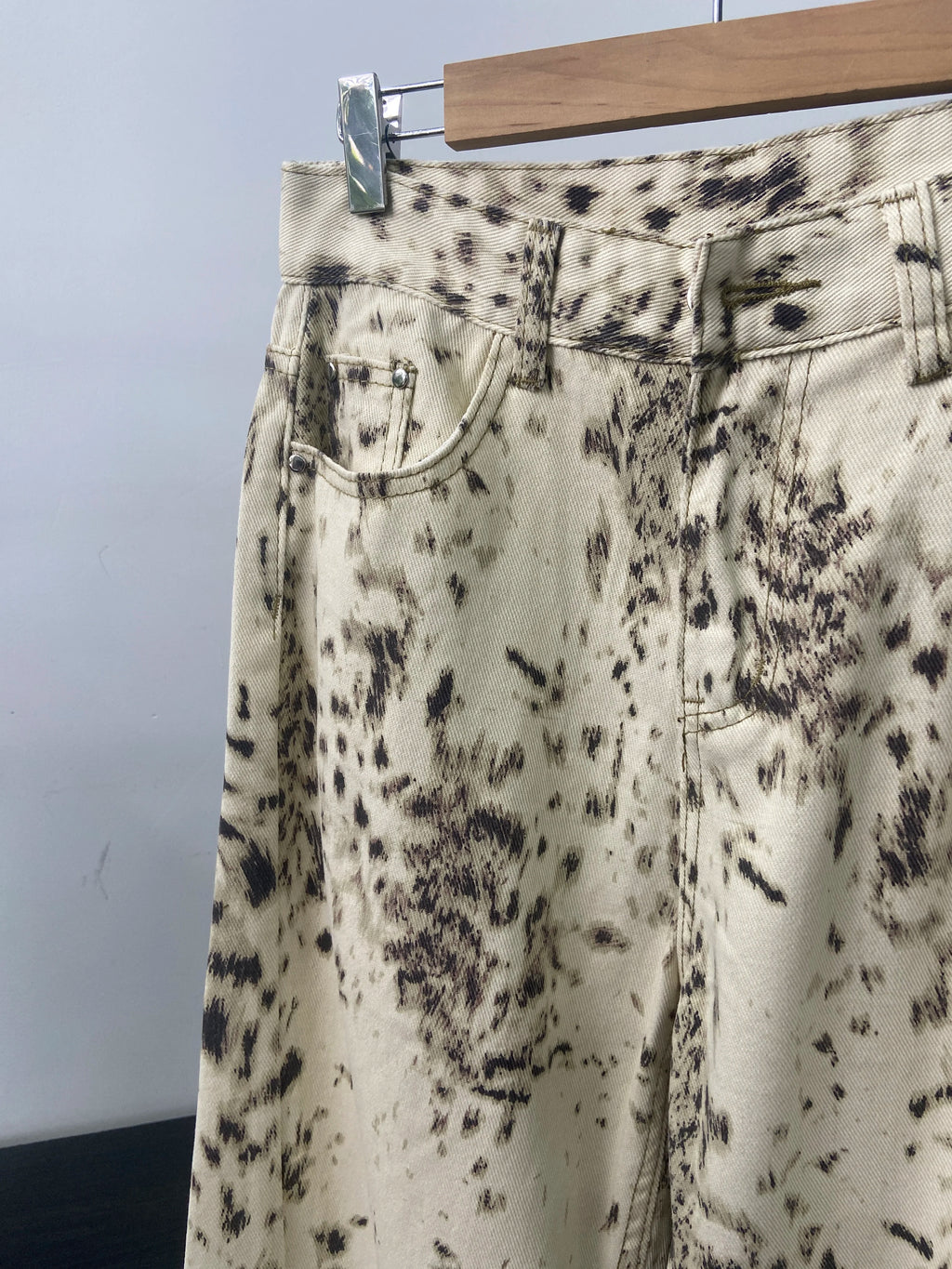Baggy Wide Leg Jeans Women High Waisted Retro Leopard Print Straight Jeans High Street Streetwear Y2k Vintage Denim Trousers